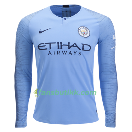 Fotballdrakt Manchester City Hjemmetrøye 2018-2019 Langermet